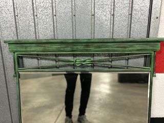 Espejo de forja verde metal