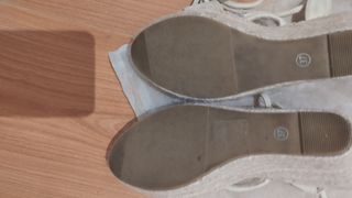 Cuñas beige altas talla 37