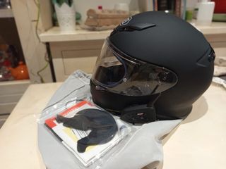 Casco Shoei NRX negro mate  + intercomunicador