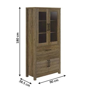 Vitrina con puertas y estantes
