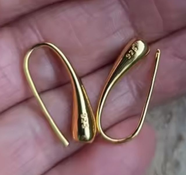 Pendientes Plata y baño oro 18k