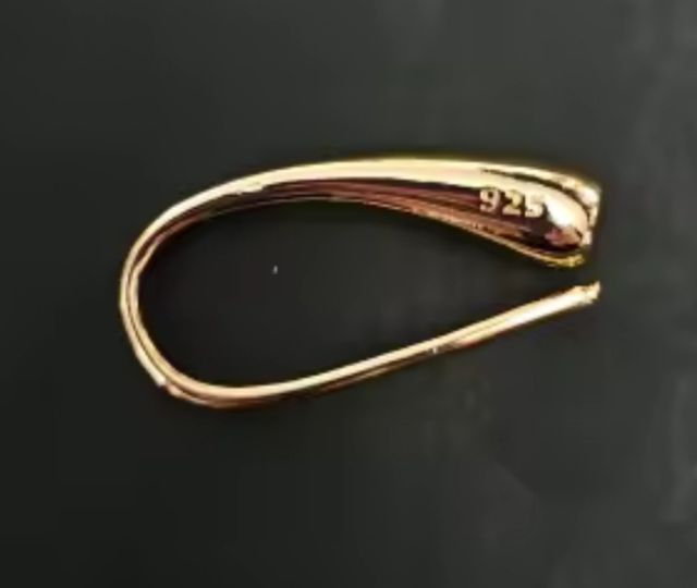 Pendientes Plata y baño oro 18k