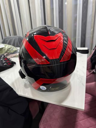 Hjc negro y rojo talla L