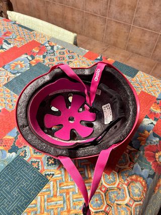 Casco bici niña rosa