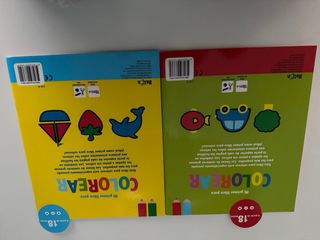 2 libros para colorear  Osito y Manzana