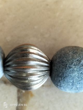 COLLAR Y PENDIENTES PIEDRA AZUL NUEVO SIN ESTRENAR