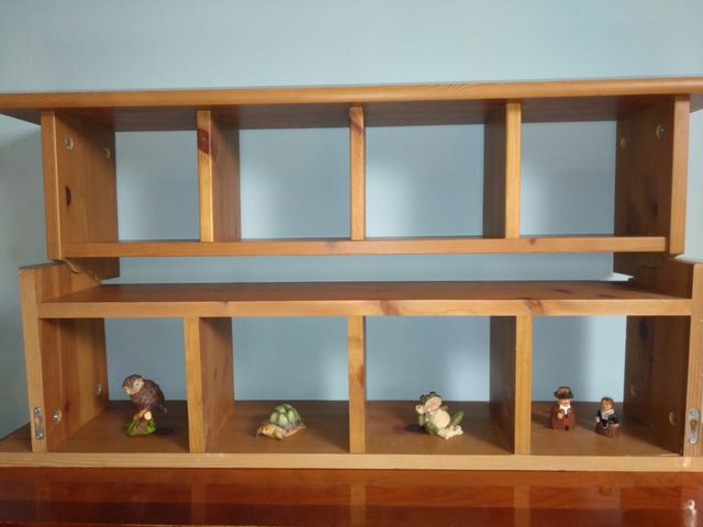 Mesita noche madera infantil Y 2 estanterías