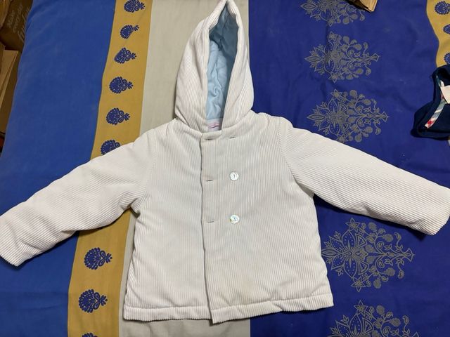 Abrigo blanco niña 9 18 meses