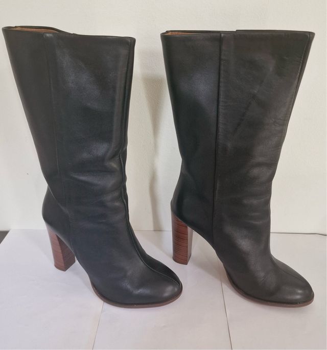 Botas Piel Negra - Tacón