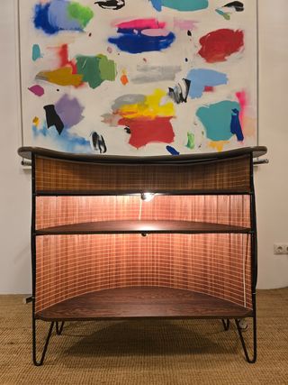 Barra bar + 5 taburetes años 70