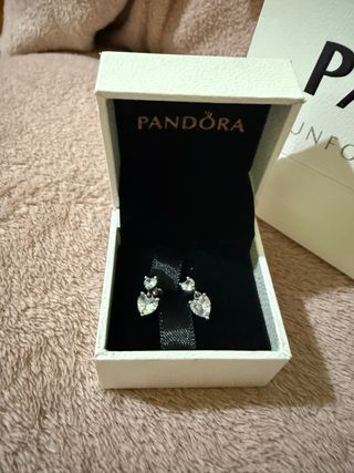 Aretes Pandora Plata Corazón