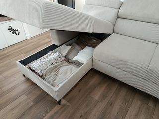 Sofá rinconero blanco- pana