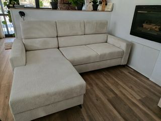 Sofá rinconero blanco- pana