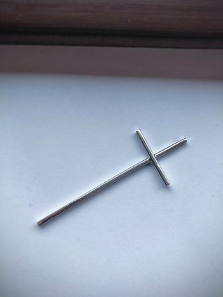 Croce minimalista argento 925
