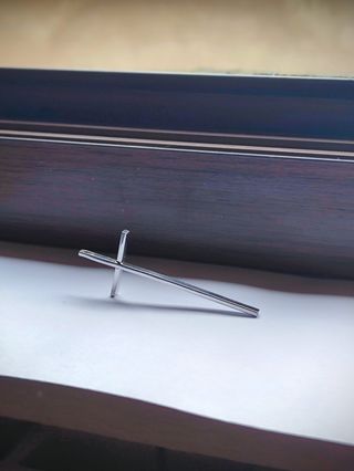 Croce minimalista argento 925