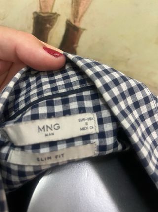 Camisa cuadros Mango talla S
