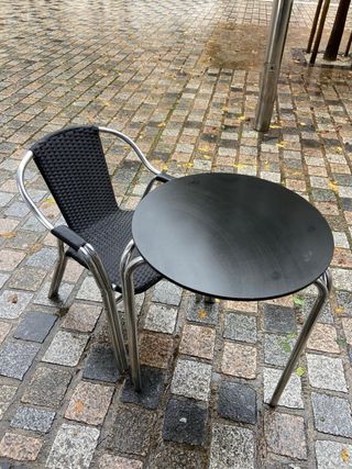 Mesas y sillas de terraza - metal y melamina