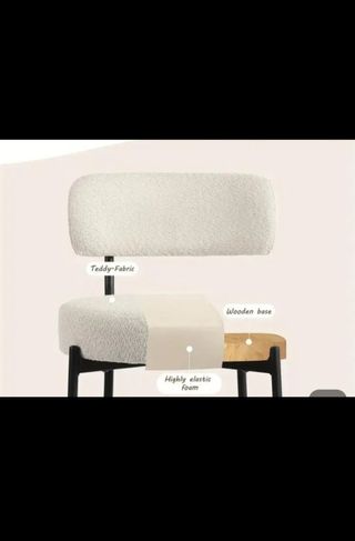 4 Sillas altas negras metal-tela