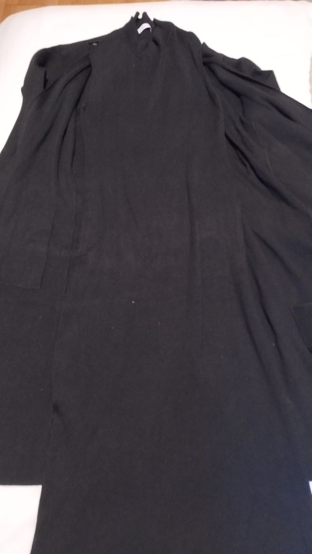 Vestido y chaqueta punto negro - Easy Wear Talla M