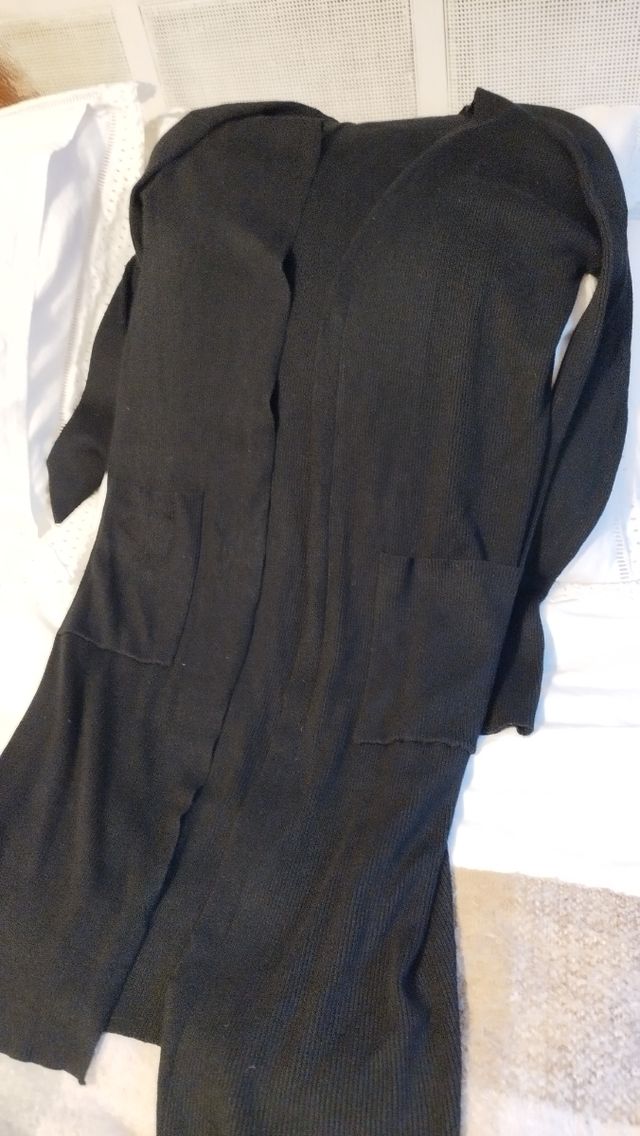 Vestido y chaqueta punto negro - Easy Wear Talla M