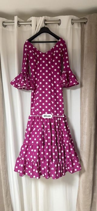 Conjunto flamenca El Embrujo (vestido + mantón)