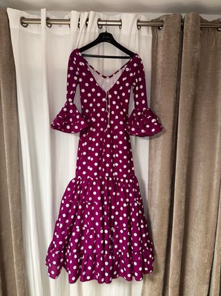 Conjunto flamenca El Embrujo (vestido + mantón)