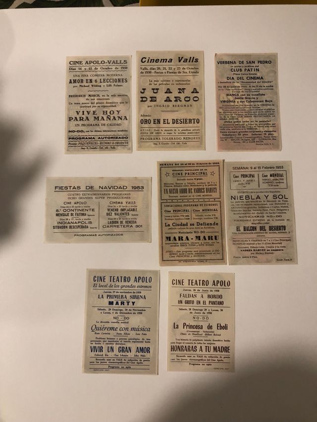 Publicidad de cine Original años 50