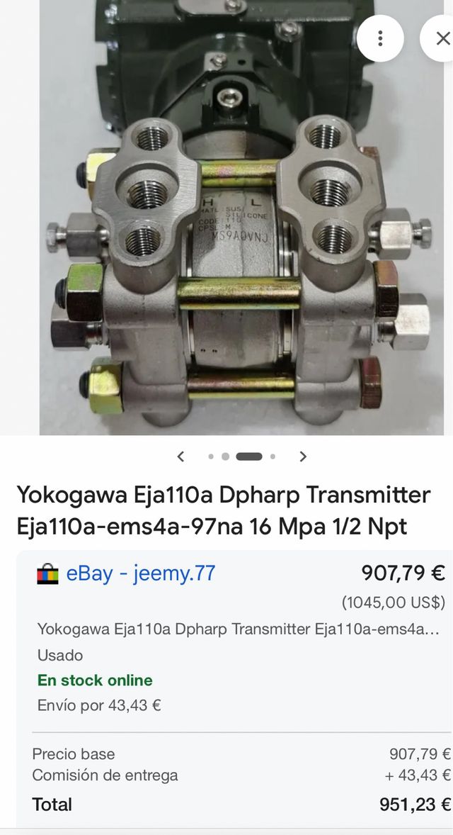 Transmisor de presion diferencial YOKOGAWAEJA 110A