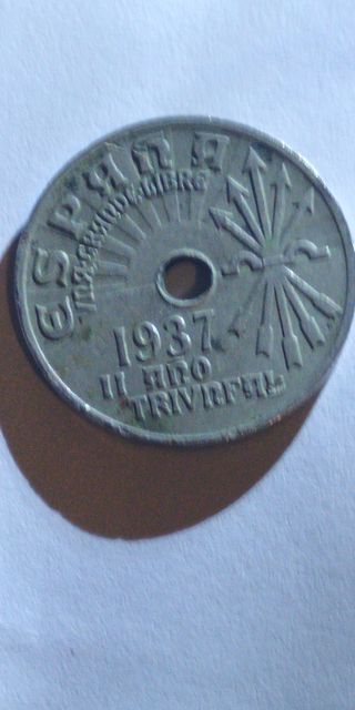 Moneda de 25 centimos 1937
