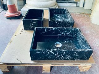 Lavabo pileta para baño Mármol negro