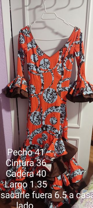 Traje gitana lunares multicolor talla 5