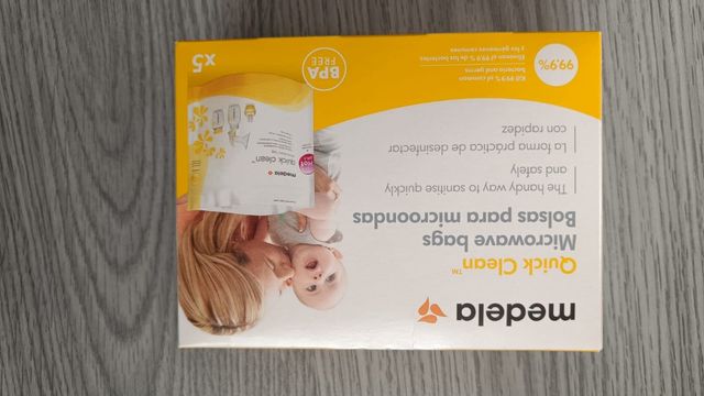 Bolsas esterilizadoras Medela varios usos.