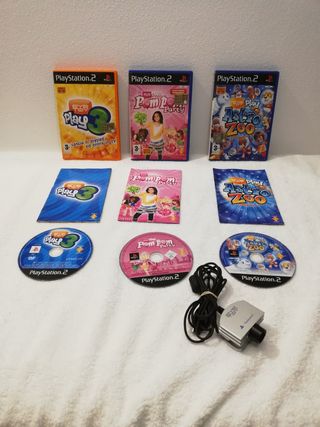 Lotto 3 giochi e camera eyetoy per Playstation 2
