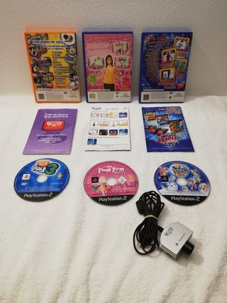 Lotto 3 giochi e camera eyetoy per Playstation 2