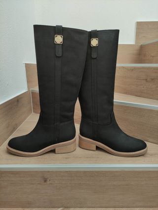#Stivali #Pollini #pelle di vitello, nero, #37