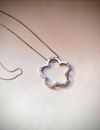 Collana in Argento 925 Pendente a Fiore