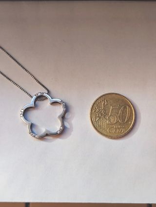 Collana in Argento 925 Pendente a Fiore