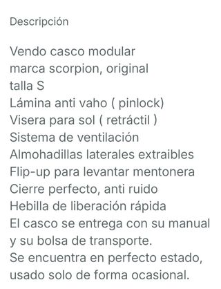 Casco modular scorpion