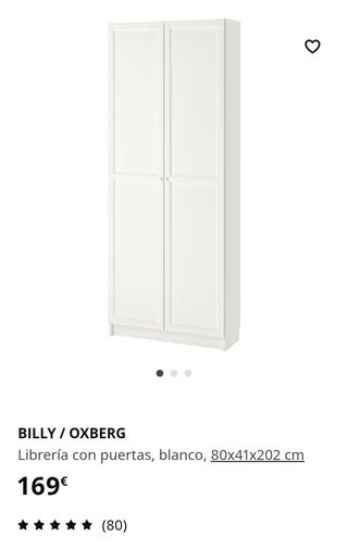 .Estantería Billy con puerta Ikea.