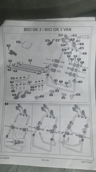Soporte 3 bicicletas porton trasero