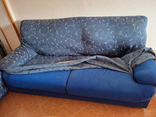 Sofá 2 plazas azul