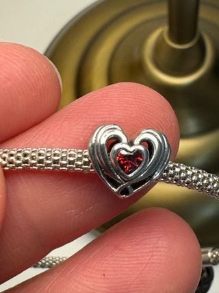 Charm corazon plata primera ley S925