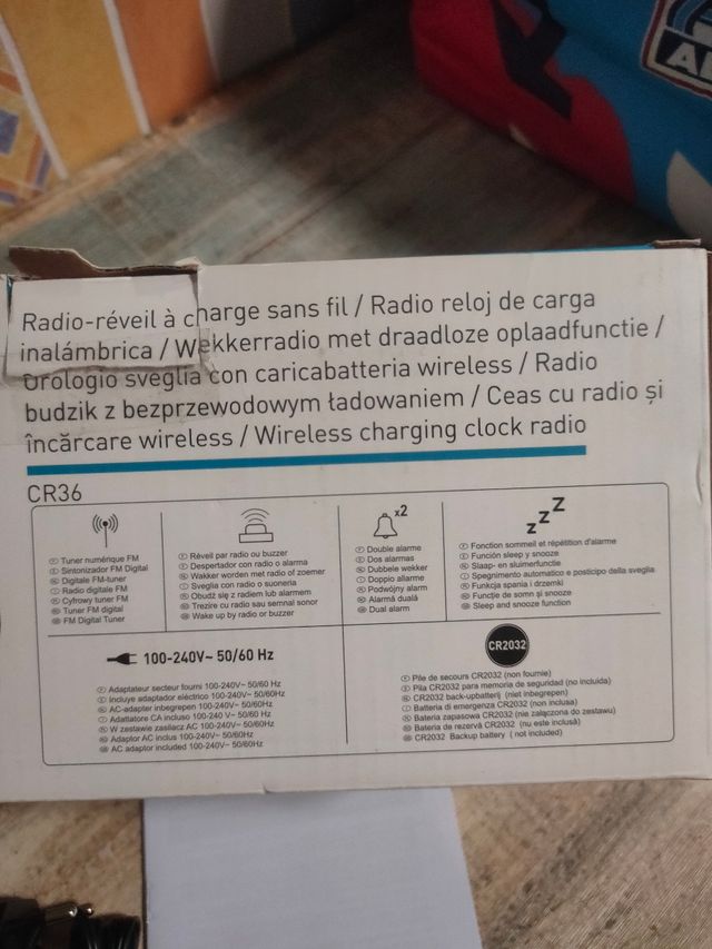 Reloj radio despertador Poss CR36 Nuevo