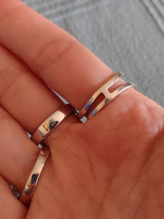 Anillos plata varios precios 