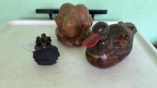LOTE 3 FIGURAS MADERA