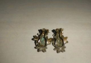 Pendientes flores acero antiguos