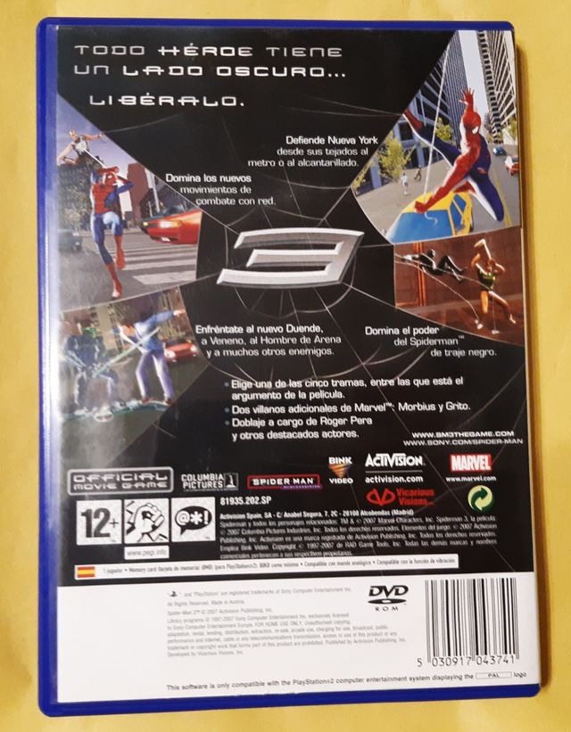 Spiderman 3 PS2 PlayStation 2