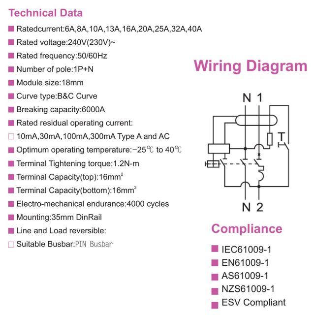Diferencial superinmunizado (25A, 2P, 30mA)