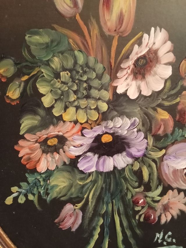 Quadro floral antigo