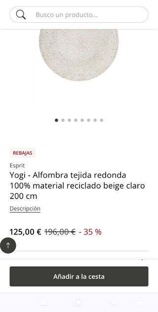 Sala de estar redonda, alfombra